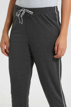 تنزيل الصورة على معرض الصور، Redtag-Charcoal-Plain-Pyjama-Bottom-With-Side-Piping-Leggings-Women's-