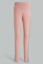 Load image into Gallery viewer, Redtag-Pink-Side-Piping-Legging-For-Women-Category:Leggings,-Colour:Pink,-Deals:New-In,-Filter:Women's-Clothing,-New-In-Women,-Non-Sale,-S22D,-Section:Women,-Women-Leggings,-Women-Shorts-Women's-