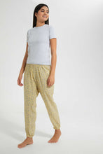 Load image into Gallery viewer, Redtag-Yellow-Allover-Printed-Pyjama-Bottom-Leggings-Women's-