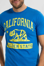 Load image into Gallery viewer, Redtag-Blue-Graphic-T-Shirt-Graphic-T-Shirts-Men's-