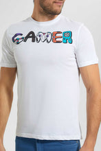 تنزيل الصورة على معرض الصور، Redtag-White-Graphic-T-Shirt-Graphic-T-Shirts-Men's-