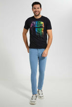 تنزيل الصورة على معرض الصور، Redtag-Black-Graphic-T-Shirt-Graphic-T-Shirts-Men's-