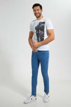 تنزيل الصورة على معرض الصور، Redtag-White-Graphic-T-Shirt-Graphic-T-Shirts-Men's-