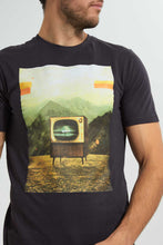 تنزيل الصورة على معرض الصور، Redtag-Grey-Graphic-T-Shirt-Graphic-T-Shirts-Men's-