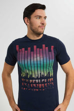 تنزيل الصورة على معرض الصور، Redtag-Navy-Graphic-T-Shirt-Graphic-T-Shirts-Men's-