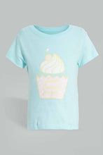Load image into Gallery viewer, Redtag-Mint-&-Pink-Placement-Print-Pyjama-Sets-Pyjama-Sets-Infant-Girls-3 to 24 Months