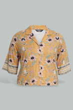 Load image into Gallery viewer, Redtag-Yellow-Floral-Print-Shirt-Category:Tops,-Colour:Yellow,-Filter:Plus-Size,-LDP-Tops,-New-In,-New-In-LDP,-Non-Sale,-S22D,-Section:Women-Women's-