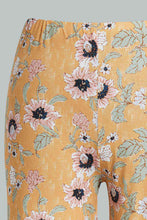 Load image into Gallery viewer, Redtag-Yellow-Floral-Print-Trouser-Category:Trousers,-Colour:Yellow,-Filter:Plus-Size,-LDP-Trousers,-New-In,-New-In-LDP,-Non-Sale,-S22D,-Section:Women-Women's-