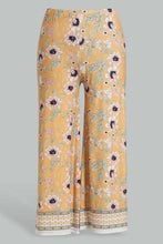 Load image into Gallery viewer, Redtag-Yellow-Floral-Print-Trouser-Category:Trousers,-Colour:Yellow,-Filter:Plus-Size,-LDP-Trousers,-New-In,-New-In-LDP,-Non-Sale,-S22D,-Section:Women-Women's-