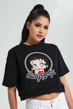 Load image into Gallery viewer, Redtag-Black-Betty-Boop-Printed-Sweatshirt-Loungewear-Sweatshirts-Women's-