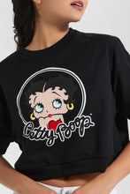 Load image into Gallery viewer, Redtag-Black-Betty-Boop-Printed-Sweatshirt-Loungewear-Sweatshirts-Women's-