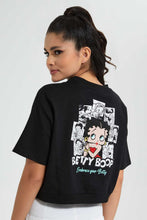 Load image into Gallery viewer, Redtag-Black-Betty-Boop-Printed-Sweatshirt-Loungewear-Sweatshirts-Women's-