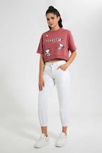 Load image into Gallery viewer, Redtag-Mauve-Peanuts-Printed-Weatshirt-Loungewear-Sweatshirts-Women's-