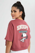 Load image into Gallery viewer, Redtag-Mauve-Peanuts-Printed-Weatshirt-Loungewear-Sweatshirts-Women's-