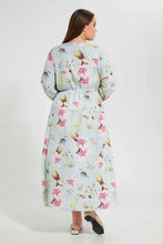 تنزيل الصورة على معرض الصور، Redtag-Mint-Printed-Wrap-Front-Neck-Belted-Dress-Dresses-Women's-