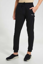 Load image into Gallery viewer, Redtag-Black-Pique-Active-Pants-Joggers-Senior-Boys-9 to 14 Years