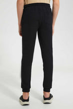 Load image into Gallery viewer, Redtag-Black-Pique-Active-Pants-Joggers-Senior-Boys-9 to 14 Years
