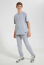 تنزيل الصورة على معرض الصور، Redtag-Grey-Melange-Pique-Active-Pants-Joggers-Senior-Boys-9 to 14 Years