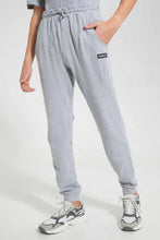 تنزيل الصورة على معرض الصور، Redtag-Grey-Melange-Pique-Active-Pants-Joggers-Senior-Boys-9 to 14 Years