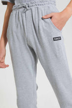 تنزيل الصورة على معرض الصور، Redtag-Grey-Melange-Pique-Active-Pants-Joggers-Senior-Boys-9 to 14 Years