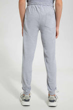 تنزيل الصورة على معرض الصور، Redtag-Grey-Melange-Pique-Active-Pants-Joggers-Senior-Boys-9 to 14 Years