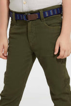 Load image into Gallery viewer, Redtag-Olive-Belted-Trouser-Chino-Trousers-Boys-2 to 8 Years
