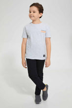 Load image into Gallery viewer, Redtag-Black-Belted-Trouser-Chino-Trousers-Boys-2 to 8 Years