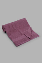 Load image into Gallery viewer, Redtag-Purple-Textured-Cotton-Beach-Towel-Category:Towels,-Colour:Purple,-Filter:Home-Bathroom,-HMW-BAC-Tow-Towels,-New-In,-New-In-HMW-BAC,-Non-Sale,-S22C,-Section:Homewares-Home-Bathroom-