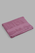 Load image into Gallery viewer, Redtag-Purple-Textured-Cotton-Beach-Towel-Category:Towels,-Colour:Purple,-Filter:Home-Bathroom,-HMW-BAC-Tow-Towels,-New-In,-New-In-HMW-BAC,-Non-Sale,-S22C,-Section:Homewares-Home-Bathroom-