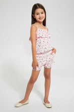 تنزيل الصورة على معرض الصور، Redtag-Pink-Aop-Jump-Suits-Jumpsuits-Girls-2 to 8 Years