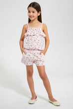 تنزيل الصورة على معرض الصور، Redtag-Pink-Aop-Jump-Suits-Jumpsuits-Girls-2 to 8 Years