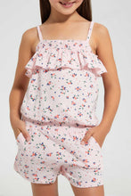 تنزيل الصورة على معرض الصور، Redtag-Pink-Aop-Jump-Suits-Jumpsuits-Girls-2 to 8 Years