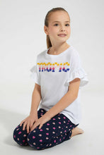 تنزيل الصورة على معرض الصور، Redtag-White-Nightsuit-With-Applique-Work-Pyjama-Sets-Girls-2 to 8 Years