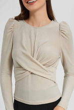 Load image into Gallery viewer, Redtag-Ivory-Front-Crossover-Details-Top-Category:Blouses,-Colour:Ivory,-EID,-Filter:Women's-Clothing,-New-In,-New-In-Women,-Non-Sale,-Section:Women,-W22O,-Women-Blouses-Women's-
