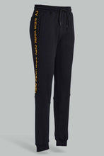 Load image into Gallery viewer, Redtag-Black-Side-Tape-Active-Pants-Joggers-Senior-Boys-9 to 14 Years