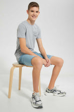 Load image into Gallery viewer, Redtag-Light-Wash-Pull-On-Short-Pull-On-Shorts-Senior-Boys-9 to 14 Years