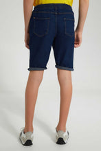 تنزيل الصورة على معرض الصور، Redtag-Dark-Wash-Pull-On-Short-Pull-On-Shorts-Senior-Boys-9 to 14 Years