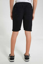 تنزيل الصورة على معرض الصور، Redtag-Black-Pull-On-Short-Pull-On-Shorts-Senior-Boys-9 to 14 Years