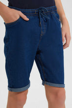 تنزيل الصورة على معرض الصور، Redtag-Blue-Pull-On-Short-Pull-On-Shorts-Senior-Boys-9 to 14 Years