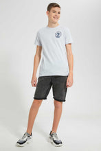 Load image into Gallery viewer, Redtag-Mid-Grey-Pull-On-Short-Pull-On-Shorts-Senior-Boys-9 to 14 Years