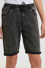 Load image into Gallery viewer, Redtag-Mid-Grey-Pull-On-Short-Pull-On-Shorts-Senior-Boys-9 to 14 Years