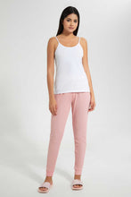 Load image into Gallery viewer, Redtag-Pale-Pink-Rib-Pyjama-Bottom-Leggings-Women's-