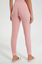 Load image into Gallery viewer, Redtag-Pale-Pink-Rib-Pyjama-Bottom-Leggings-Women's-