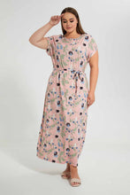 Load image into Gallery viewer, Redtag-Allover-Printed-Pink-Maxi-Dress-Dresses-Women's-