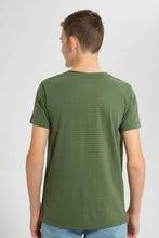تنزيل الصورة على معرض الصور، Redtag-Dark-Grey-Jacquard-Henley-Tshirt-Plain-T-Shirts-Senior-Boys-9 to 14 Years