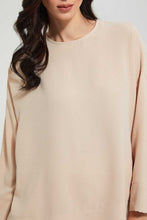 Load image into Gallery viewer, Redtag-Beige-Longsleeve-Blouse-Blouses--