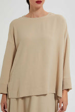 Load image into Gallery viewer, Redtag-Beige-Longsleeve-Blouse-Blouses--