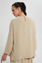Load image into Gallery viewer, Redtag-Beige-Longsleeve-Blouse-Blouses--