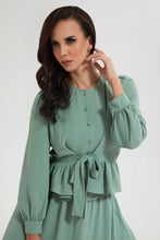 تنزيل الصورة على معرض الصور، Redtag-Green-Longsleeve-Blouse-Blouses--