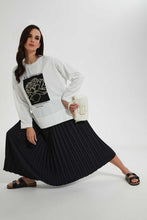 Load image into Gallery viewer, Redtag-Black-Longsleeve-Blouse-Blouses--